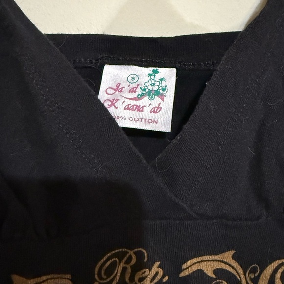 Black and Gold Spaghetti Strap Top - Picture 3 of 4